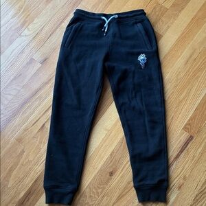 Boys GOAT Black Jogger Pants with Embroidered Design